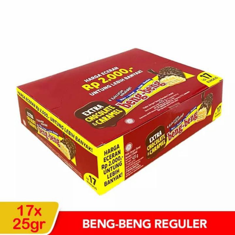 

beng-beng wafer caramel 1 dus isi 17