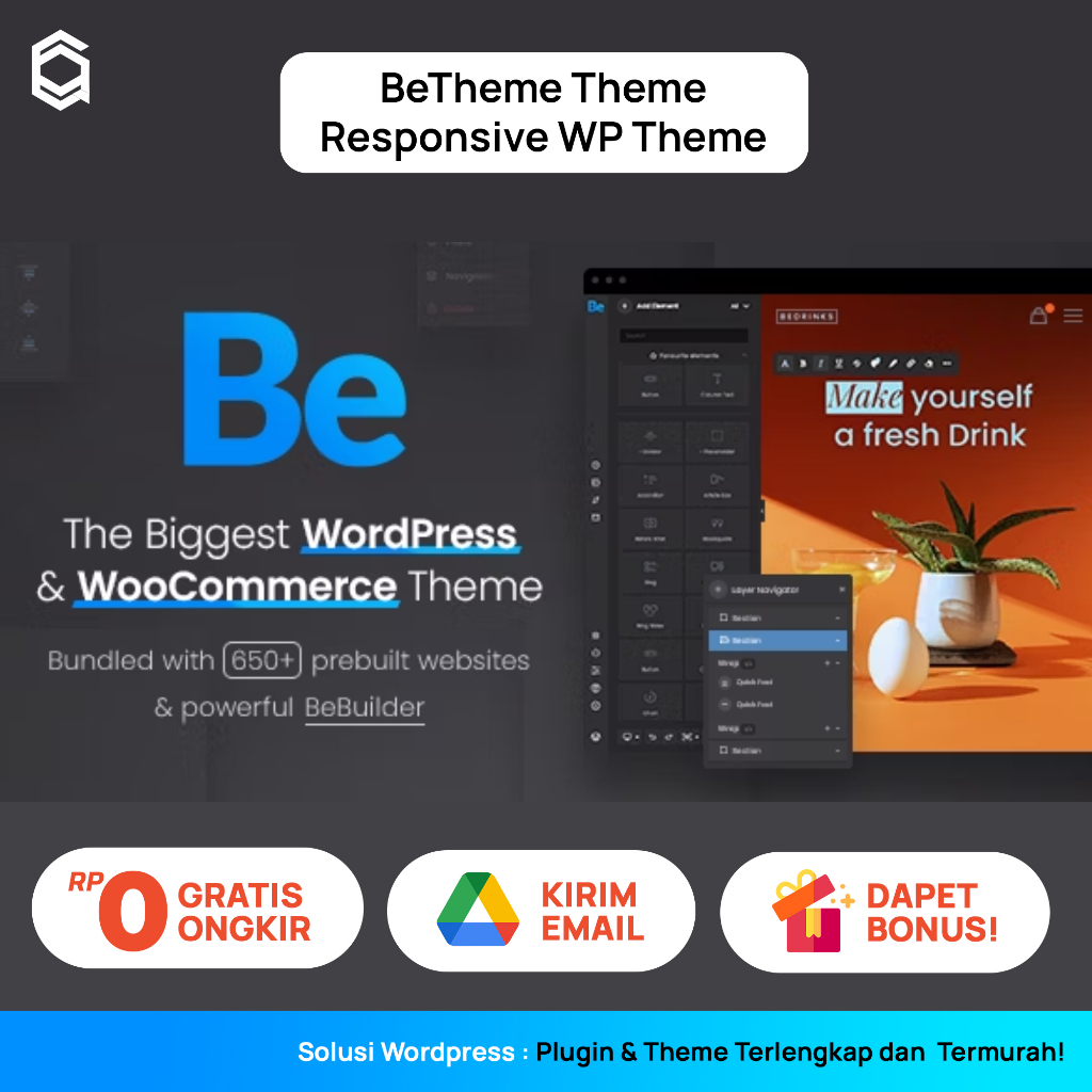 Betheme Theme Wordpress Premium Woocommerce Unlimited domain