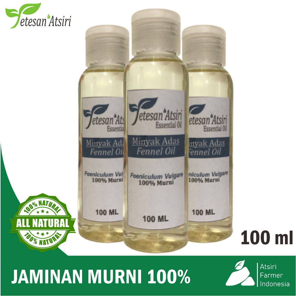 100ml minyak atsiri adas murni fennel pure essential oil therapeutic grade