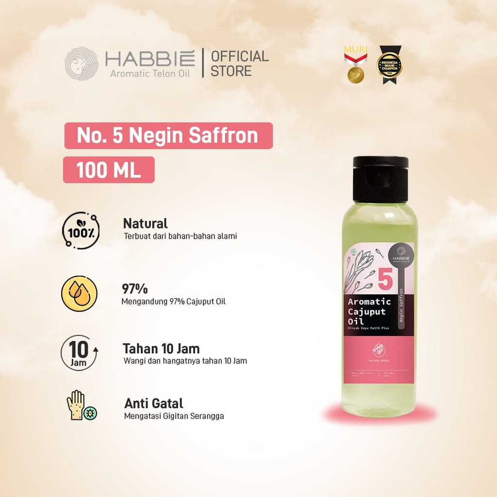 Habbie Minyak Kayu Putih 100ml Saffron Series