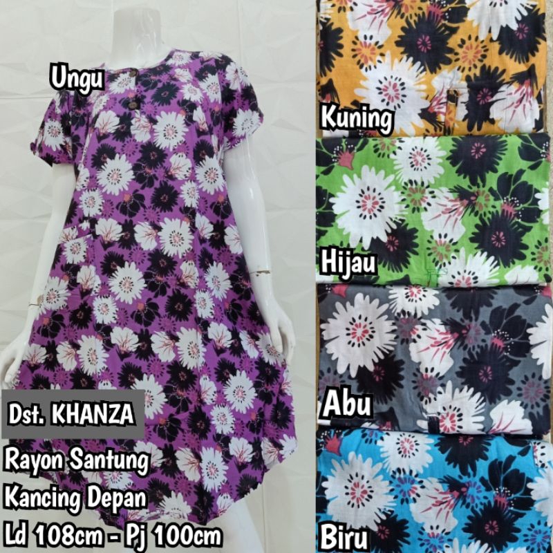 Daster Remaja Kekinian Murah, Dress Midi Rayon, Baju Daster Anak Muda