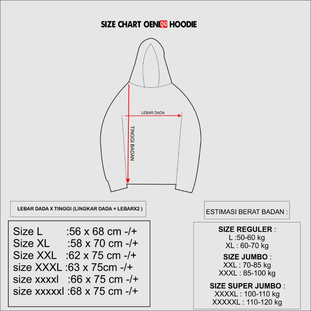 HOODIE PRIA SIZE JUMBO L-XL-XXL-XXXL-XXXXL-XXXXXL BAHAN TEBAL ALL VARIASI 6