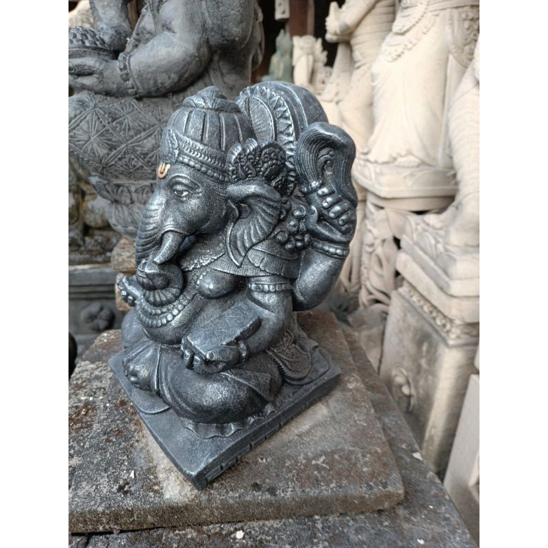 patung Ganesha baru hitam 30cm