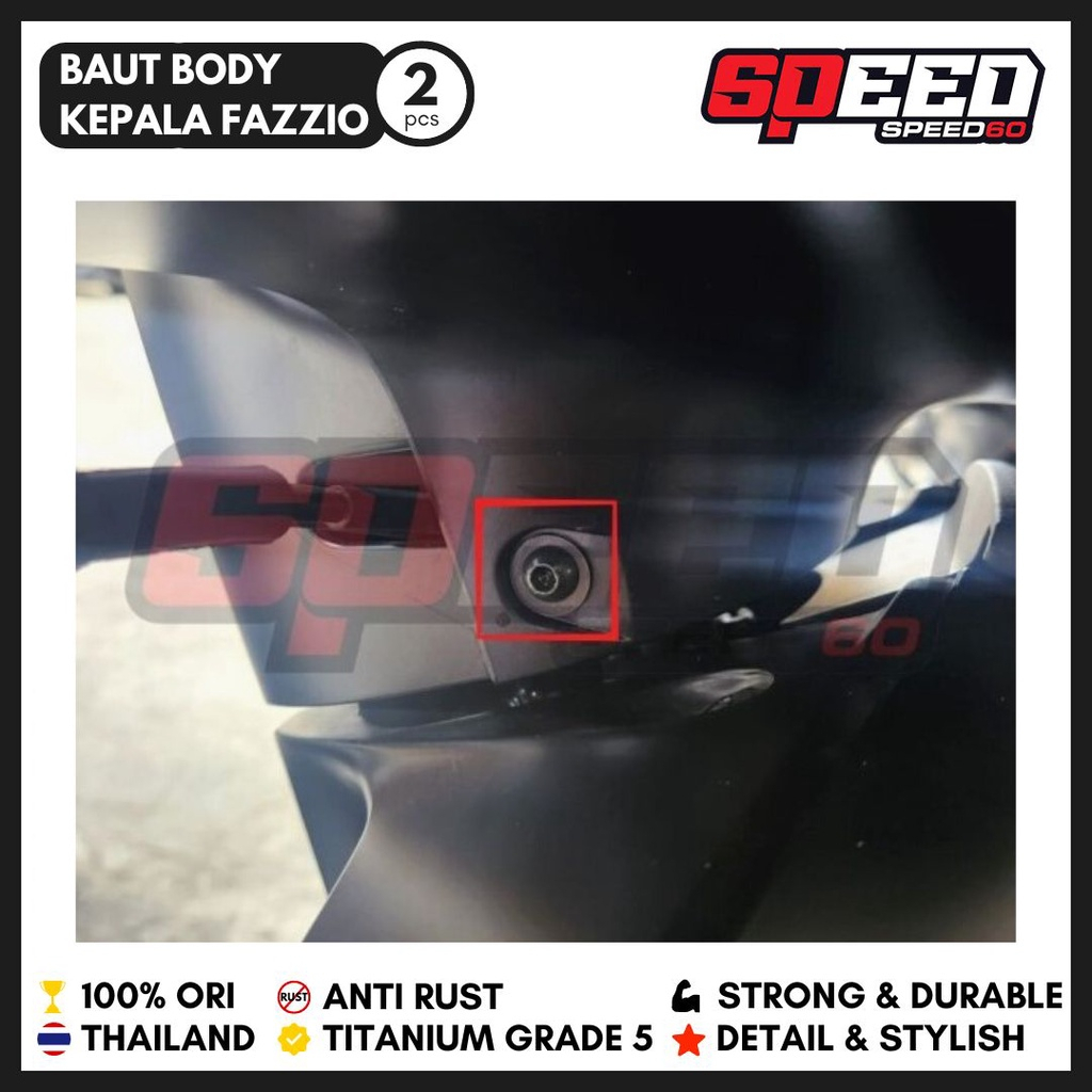 Baut Kepala Body Yamaha Fazzio Baut Titanium Grade 5 Thailand King Nut