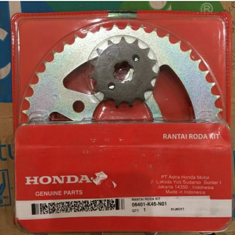 Gear Set CB 150R Led CBR 150R Lokal 06401-K45-N01 Original AHM