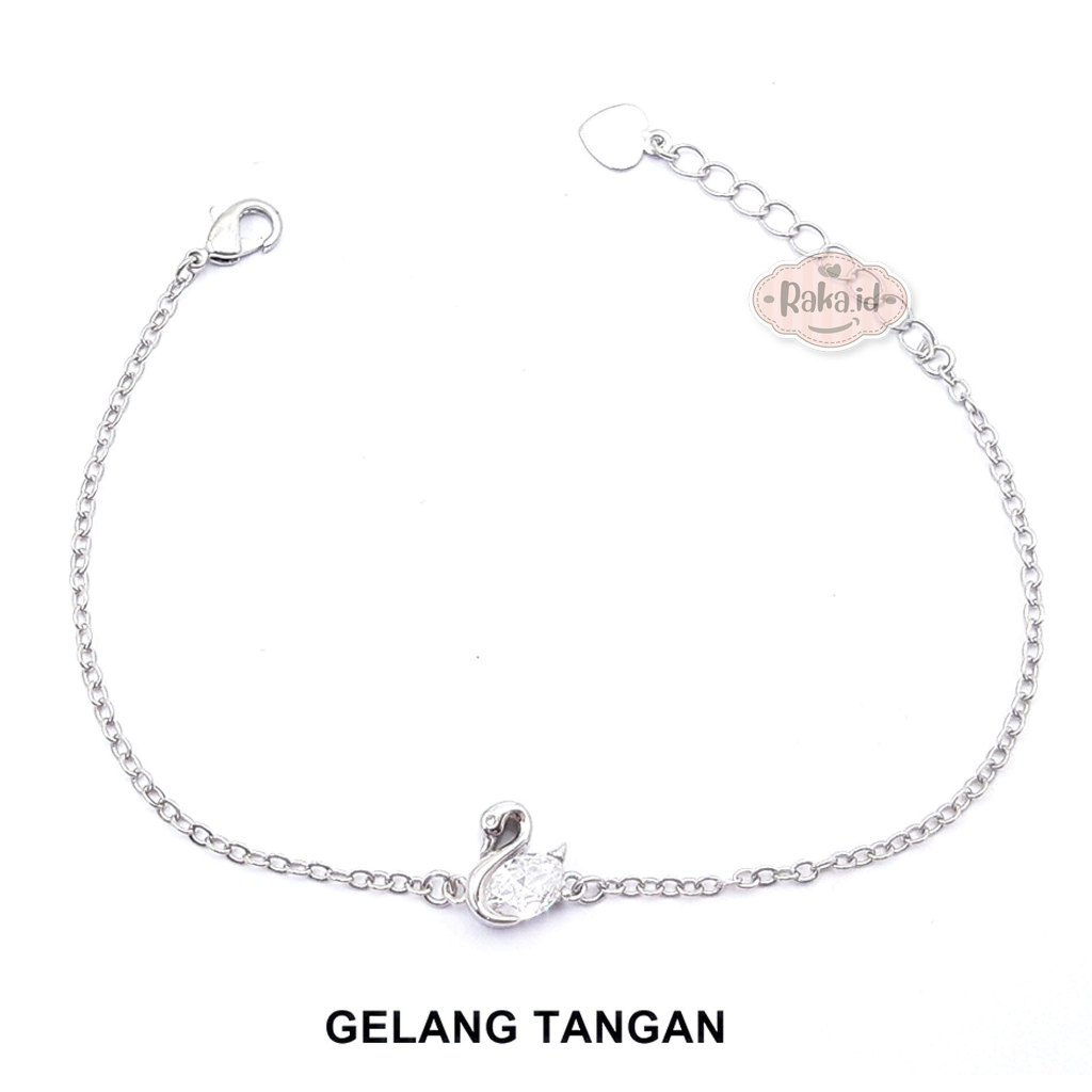 Gelang Tangan Wanita Dewasa Gelang Tangan Rantai Anti Karat Motif Angsa 1289