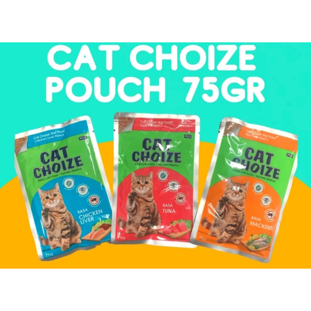 Cat choize pouch 75 gr wet food makanan kucing basah sachet