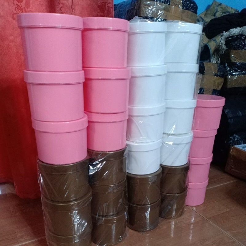 ( ECER ) POT LULUR 500 gr | POT KOSMETIK 250 gr | POT PLASTIK WADAH 100 gr | WADAH HB RACIKAN