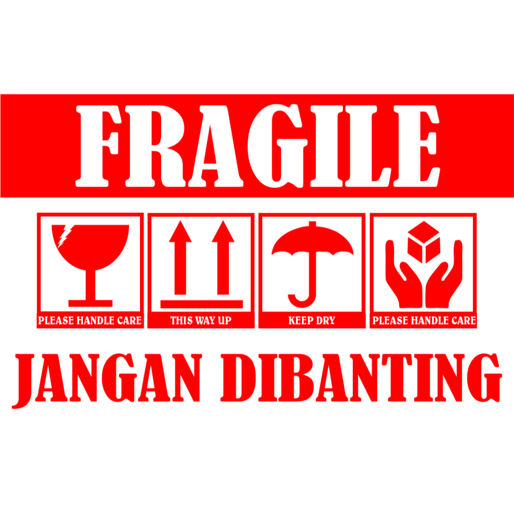 

Stiker FRAGILE jangan dibanting ( harga paket per 40pcs )