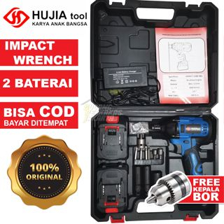 Hujia Pembuka Baut Hujia PRO 2221 2 Baterai, Impact Wrench Fullset Terbaik / HUJIA PRO IMPACT WRENCH