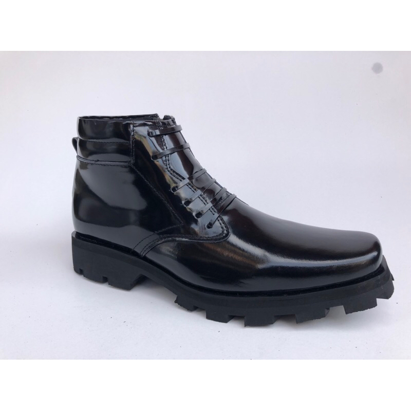 Sepatu PDH Tali Mati Sepatu Polisi Sepatu TNI ABRI POLRI Sepatu Kulit Kilap/LAK Asli Sepatu Termurah