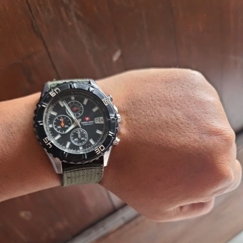 jam tangan original Chronograph Swiss$ Army preloved second bekas
