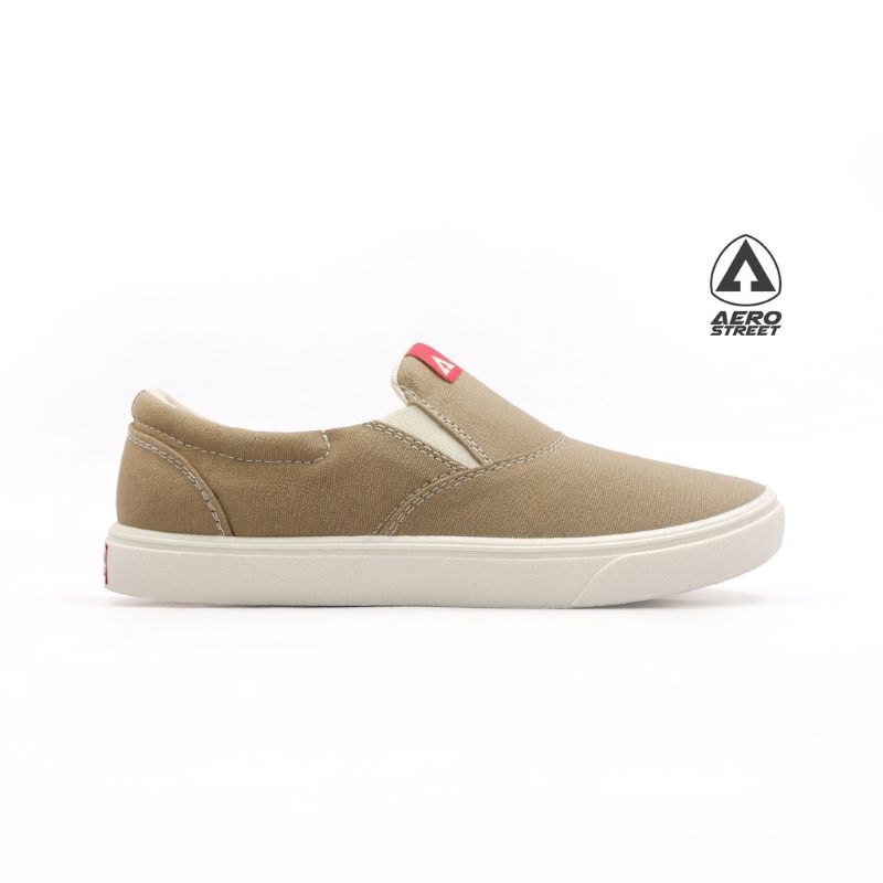 Aerostreet 37 - 44 Comfy Khaki - Sepatu Slip On Pria Wanita