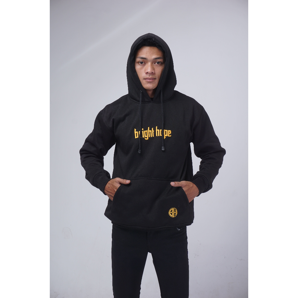 BRIGHT HOPE/SWEATER HOODIE/BORDIR TIMBUL/BAHAN TEBAL/PRIA &amp; WANITA