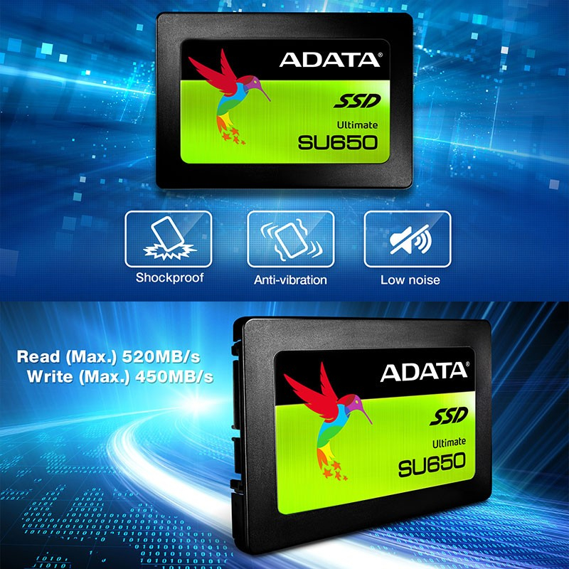SSD Internal Adata SU650 Ultimate 120GB / 240GB / 256GB / 480GB / 512GB / 1TB SATA 3 - 2.5&quot; - Garansi Resmi