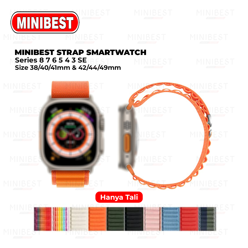 [MB] Strap Smartwatch Nylon Loop 38/40/41/42/44/49mm Watchband Sport Premium