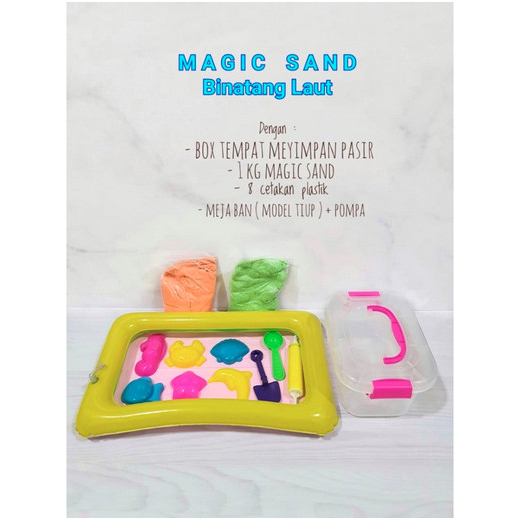 M168 1KG Mainan Play Sand Bintang Laut Pasir Ajaib - Meja - Pompa mbs