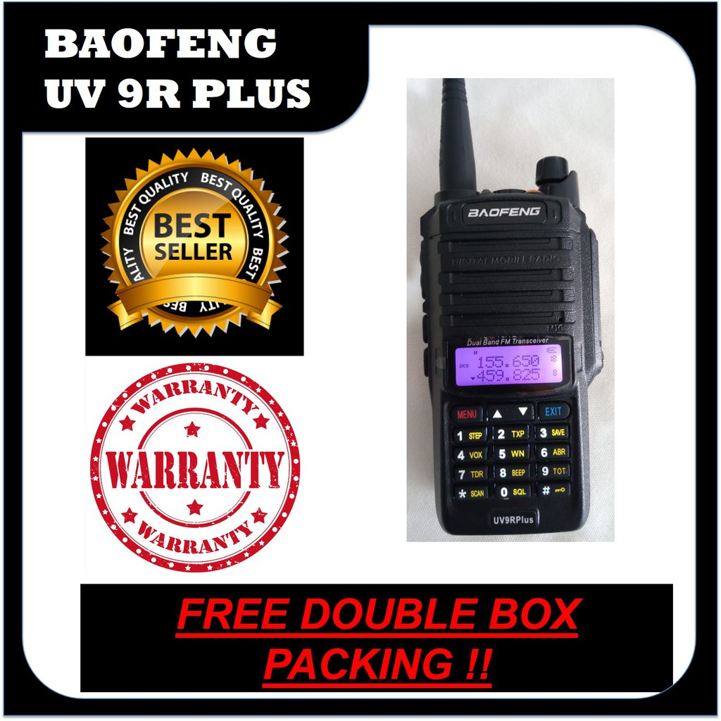 Baofeng uv9r plus HT handy talky 15 watt uv 9r bao feng uv-9r dualband vhf uhf radio komunikasi