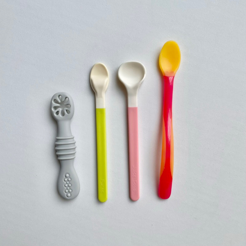 [Preloved] Sendok Makan Bayi Silikon Pigeon Richell Lababy Puree Training Spoon Mirip NumNum Alat MP