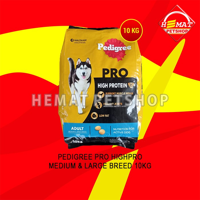 Makanan Anjing Pedigree High Pro Medium Large Breed Dog Food 10 KG