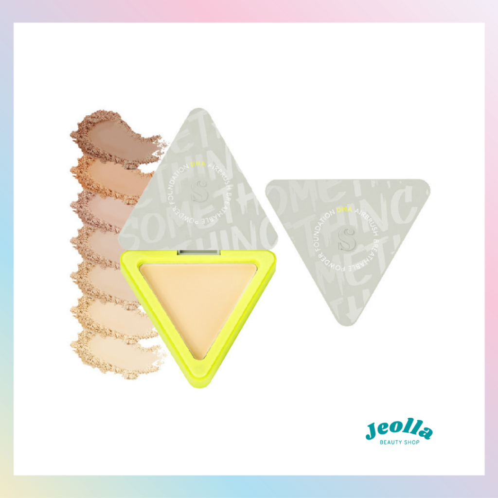 SOMETHINC DNA Airbrush Breathable Powder Foundation (Fair Light, Light, Neutral, Medium, Beige, Sand Beige, Warm Beige) Bedak Padat