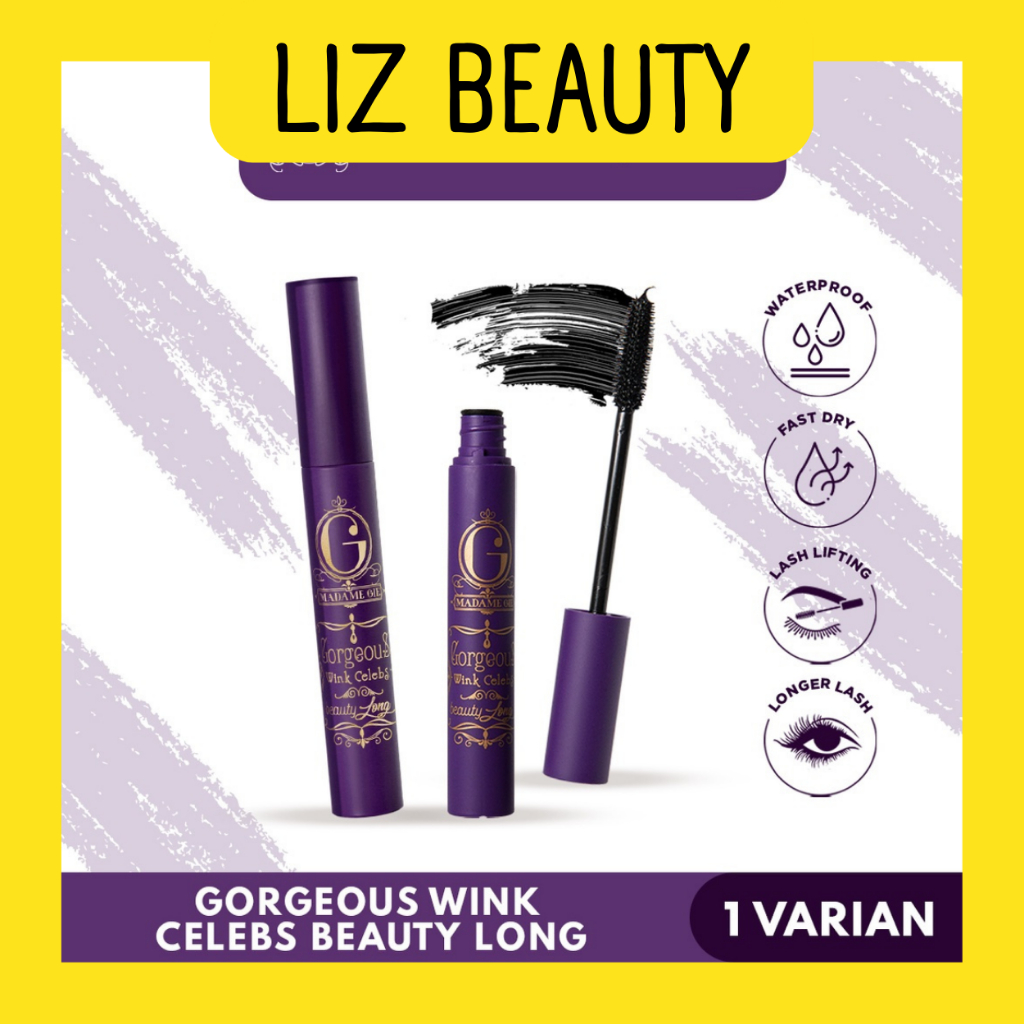 LIZBEAUTY - Madame Gie Gorgeous Wink Celebs Beauty Long Mascara - MakeUp Maskara Waterproof