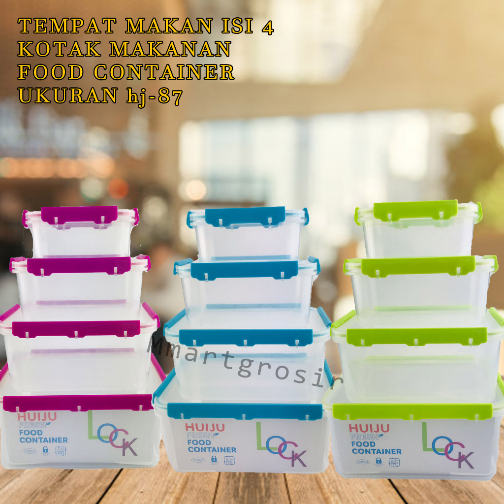 Tempat Makan Isi 4/ Food Container/ Tempat Makan Serbaguna/ UK.hj-84