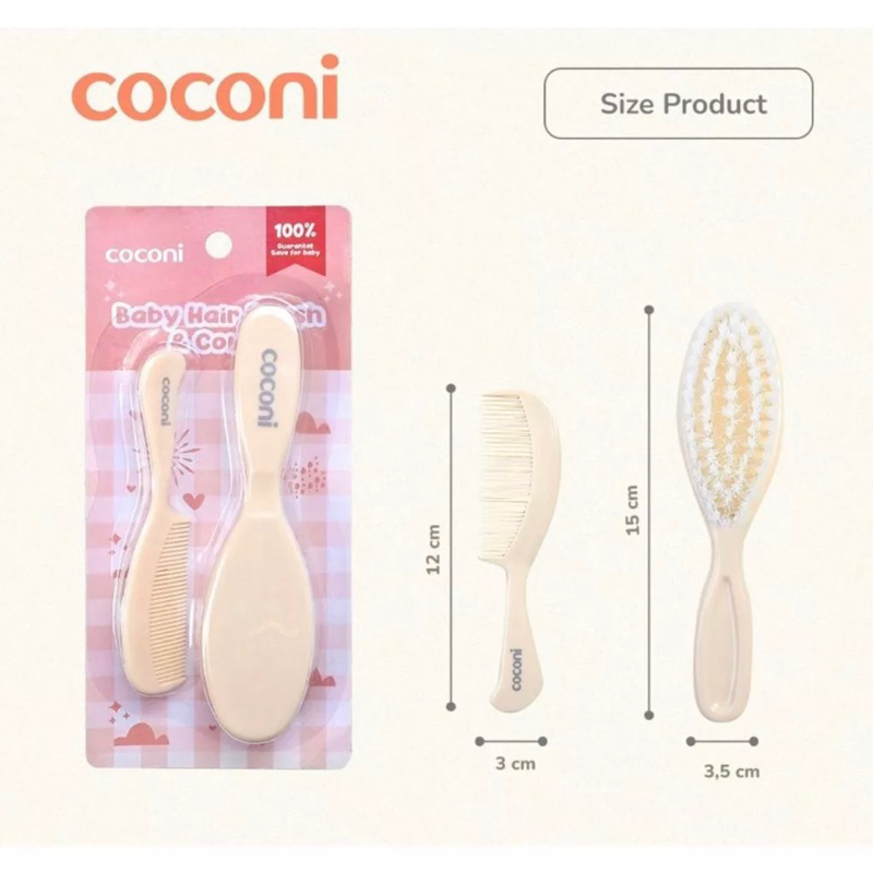 Coconi Baby Comb and Hair Brush Sisir Bayi Sikat Rambut