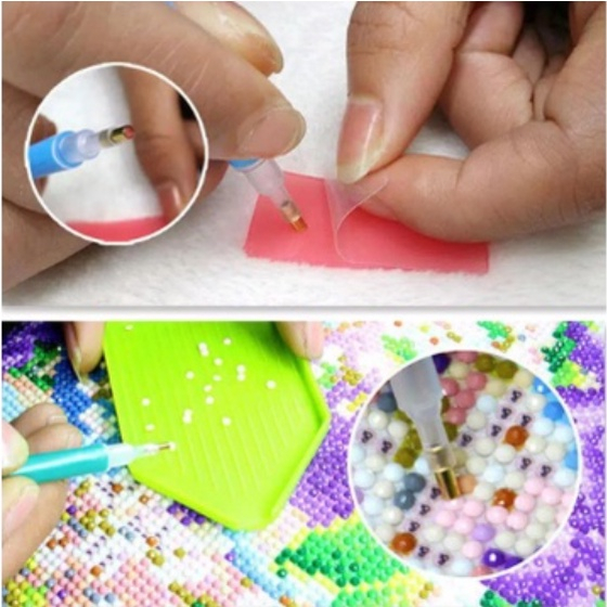 DIY STIKER SET DIAMOND PAINTING ANIME GIRL SERIES SANRIO + BINGKAI 17CMX17CM