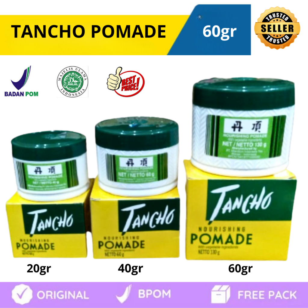 Pomade Rambut Pria ORIGINAL & BPOM/ Tancho Pomade Minyak Rambut Hitam Natural