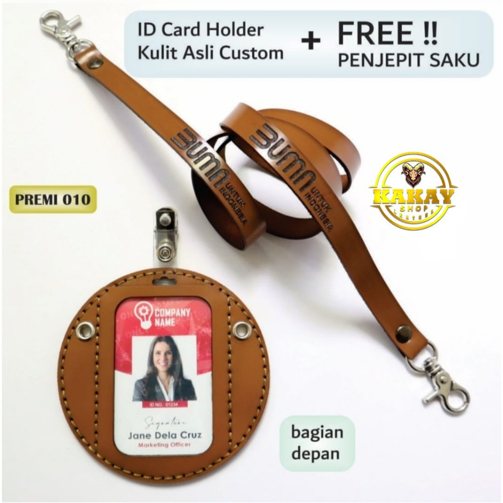 

ID CARD HOLDER NAME TAG HOLDER ROUND CUSTOM + GRATIS PENJEPIT SAKU