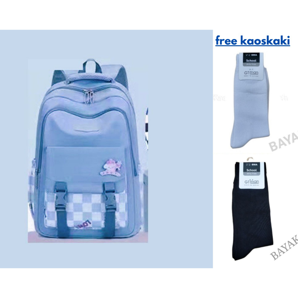 TAS SEKOLAH ANAK PEREMPUAN TAS RANSEL ANAK TAS ANAK TK RANSEL SEKOLAH ANAK PEREMPUAN TAS FREE KAOS KAKI