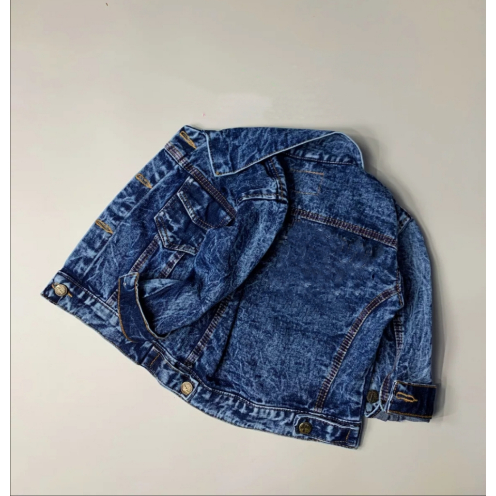 JAKET JEANS ANAK UNISEX 1-12 TAHUN - OUTWEAR - KEKINIAN - TRENDI - VIRAL - TERBARU