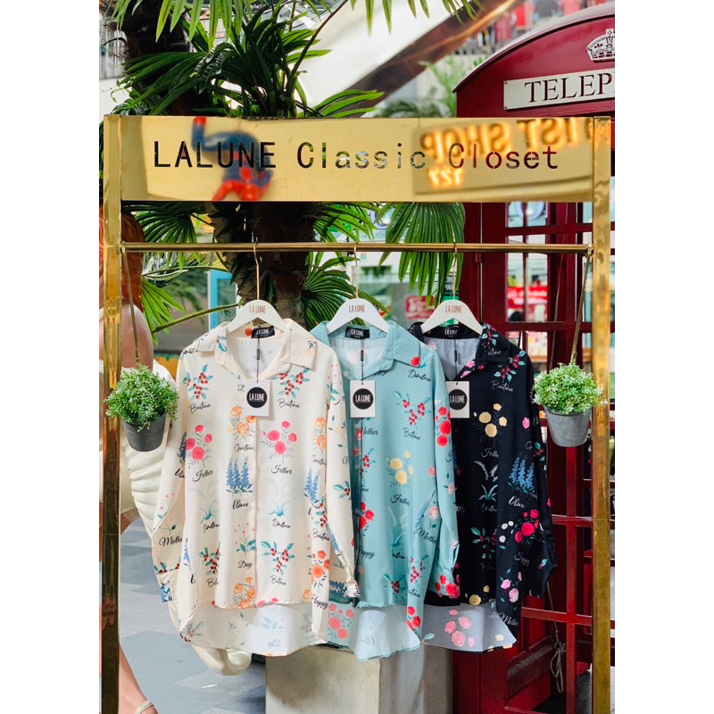 KEMEJA LALUNE FLOWERS SEASON 100% ORIGINAL IMPORT BANGKOK