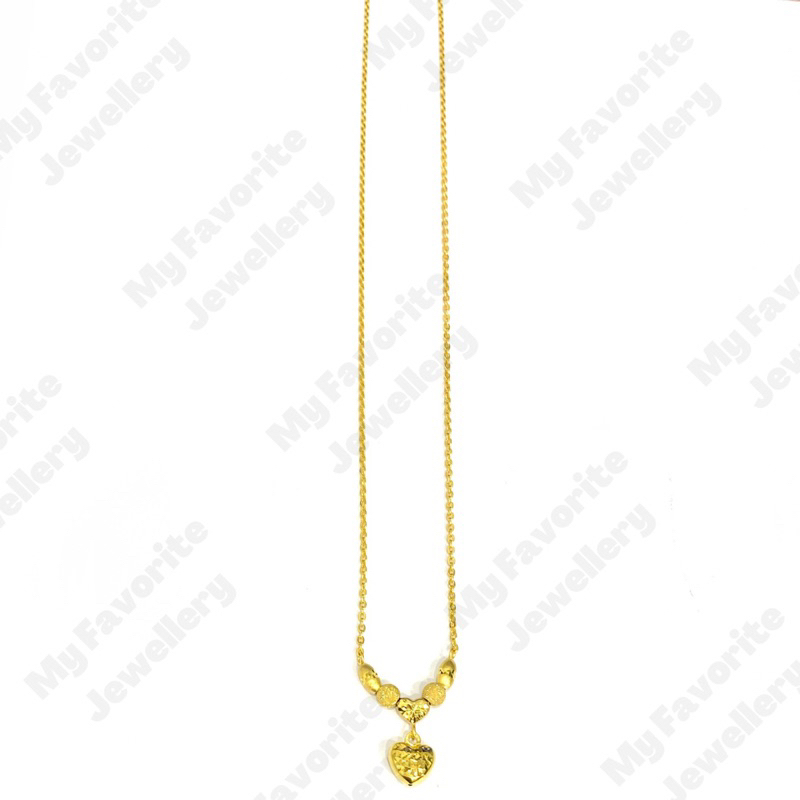 Kalung Fancy Love Merica Pasir Emas Asli Kadar 700