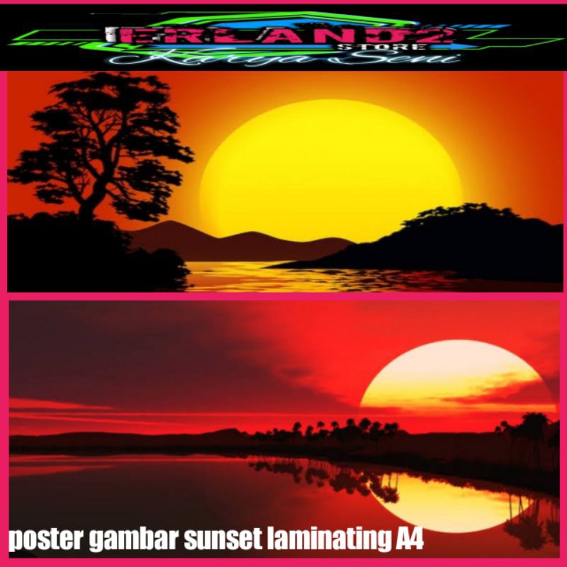 

poster a4 laminating sunset