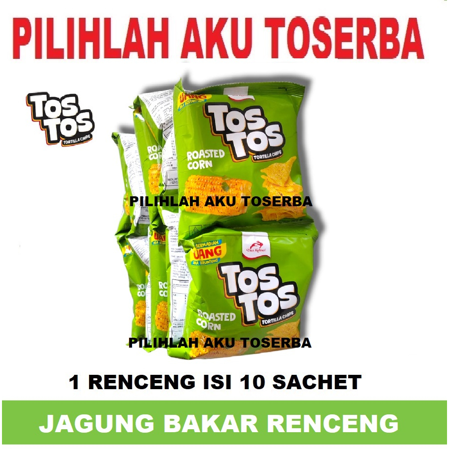 TOSTOS Tortilla Chip JAGUNG BAKAR RENCENG - ( HARGA 1 DUS )