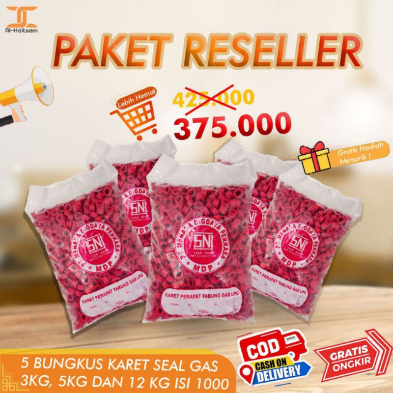 5 Bungkus Karet Seal Tabung Gas LPG Elpiji SNI 3Kg 5,5Kg dan 12Kg