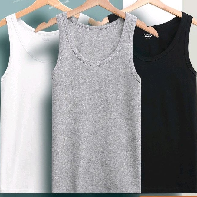 Kaos dalam pria dewasa singlet pria tanktop Jumbo warna polos katun premium