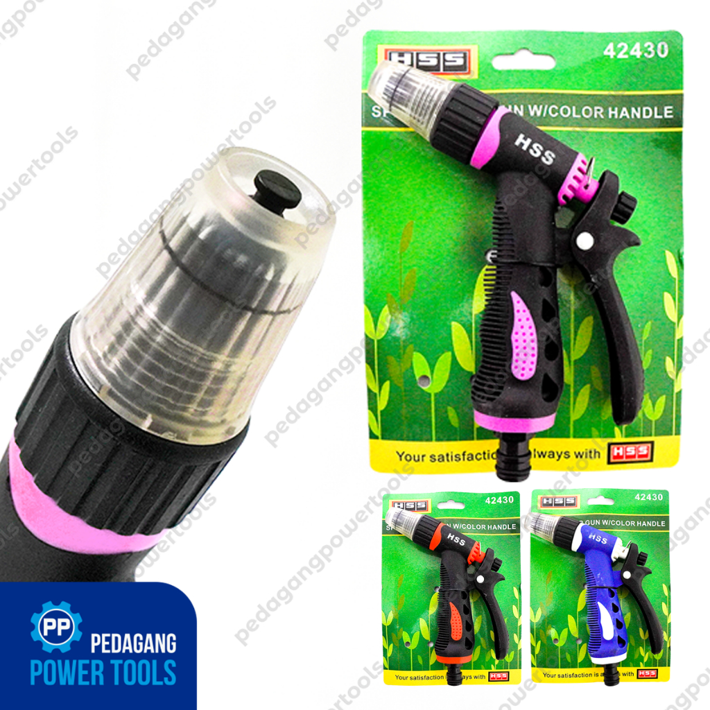 HSS Kepala Semprotan Air Warna Pistol Plastik Hose Nozzle Spray Taman