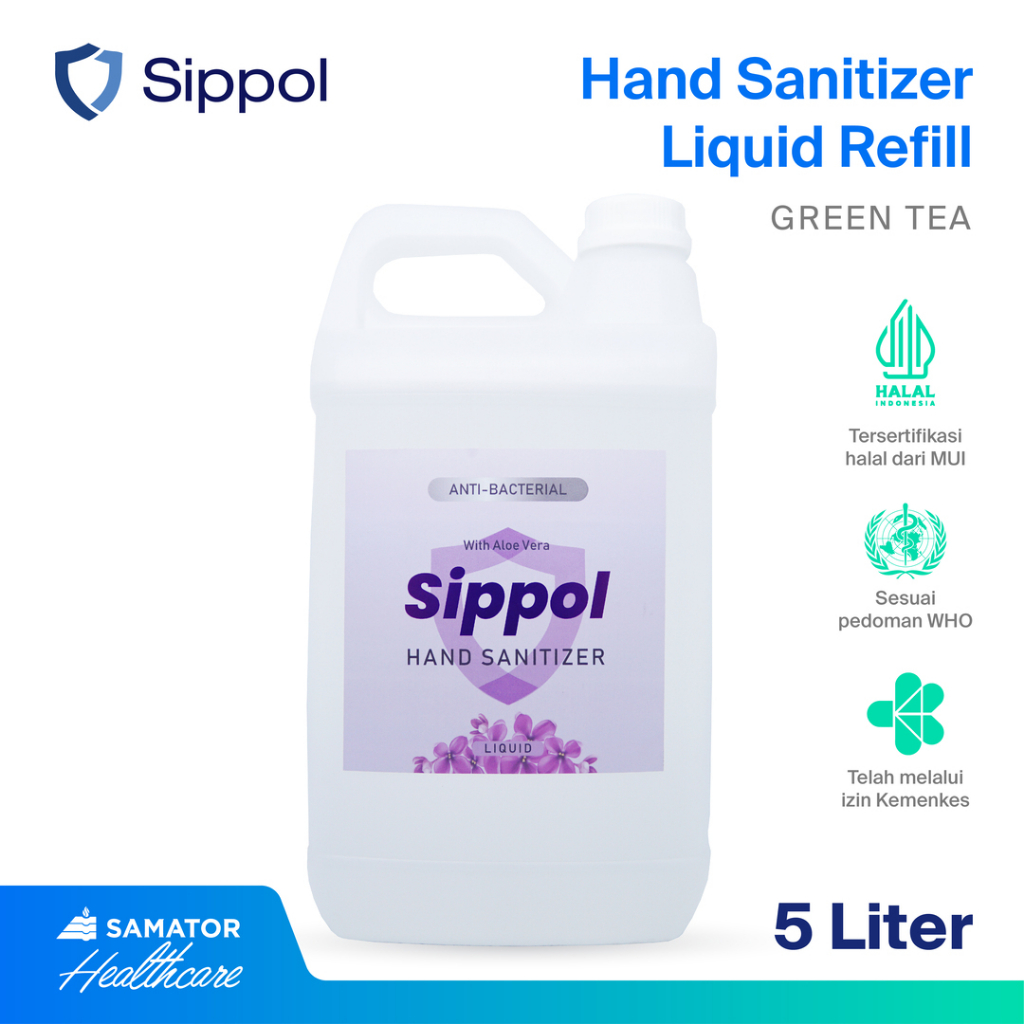 Sippol Hand Sanitizer Liquid 5 L [Greentea]