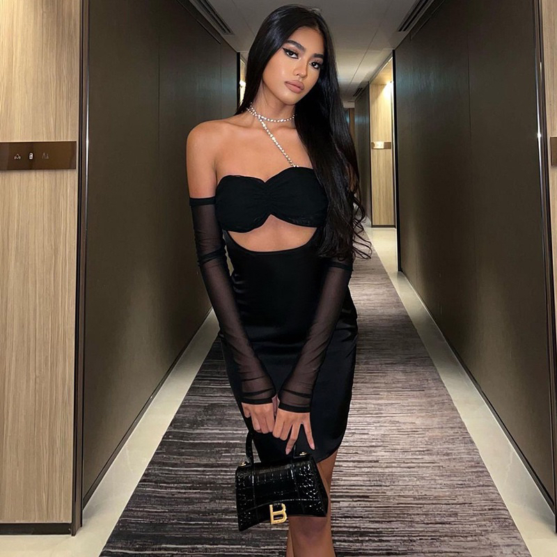 Glamonaa European Chain Tube Top Dress