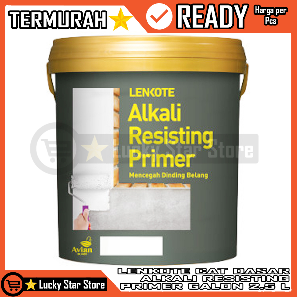 LENKOTE CAT DASAR ALKALI RESISTING PRIMER GALON 2.5 LITER WALL SEALER PLAMIR AVIAN PUTTY CET DEMPUL 