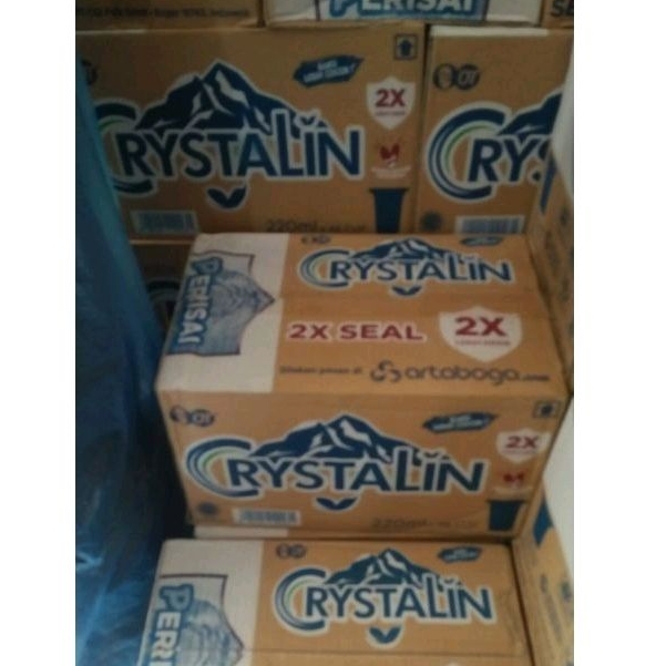 Crystalin cup 200 ML isi 48 gelas dus air mineral crystalline air minum bandung murah