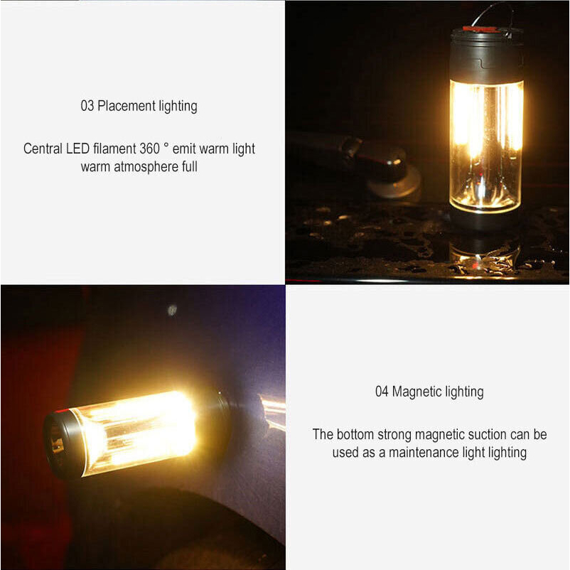 ANBOLT Lampu Camping Tenda Gantung 3in1 COB Multifungsi LED Flashlight Lentera Kemah Outdoor Anti Air USB Rechargeable Perlengkapan Kemah