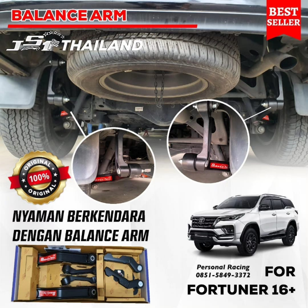 ORI Aksesoris Balance arm Stabiliser Swaybar FORTUNER 16+ Black