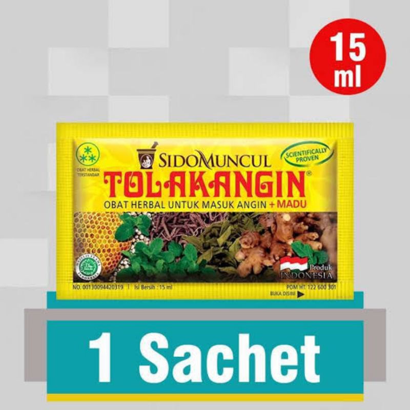 1 SACHET TOLAK ANGIN DEWASA / SIDOMUNCUL TOLAK ANGIN CAIR SACHET 15 ML
