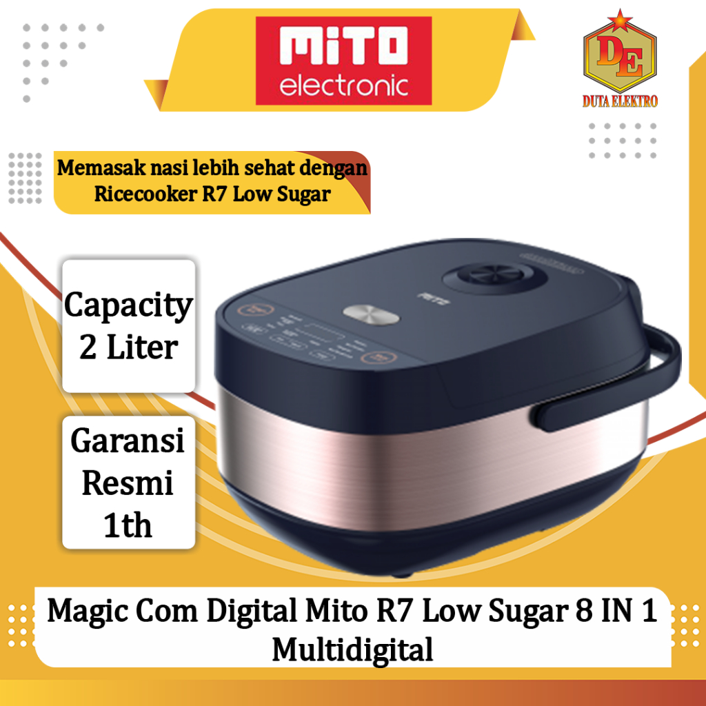 Magic Com Digital 2 Liter Mito R7 Low Sugar 8 IN 1 Multidigital Mitochiba