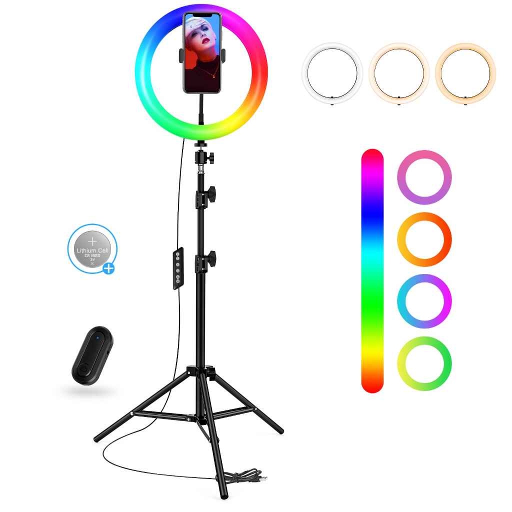 Paket Ringlight RGB 26cm + Tripod 2.1M