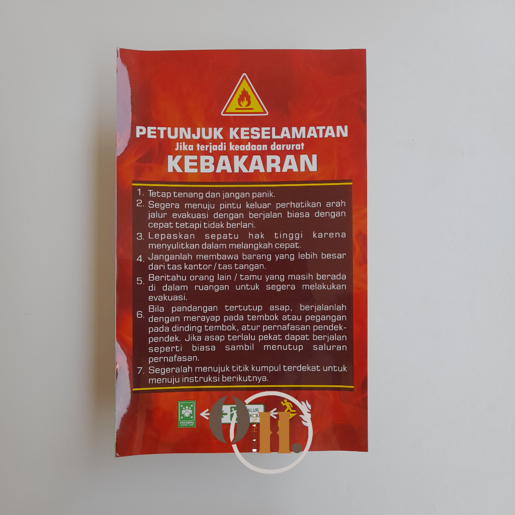 

Stiker Petunjuk Keselamatan Kebakaran - Stiker Kebakaran - K3